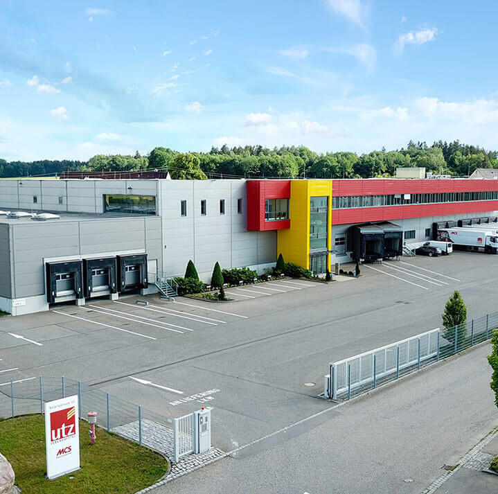 Firmengebäude von Außen Lebensmittel Utz
